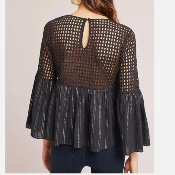 Anthropologie Maeve Alameda Black Top - Picture 2 of 5